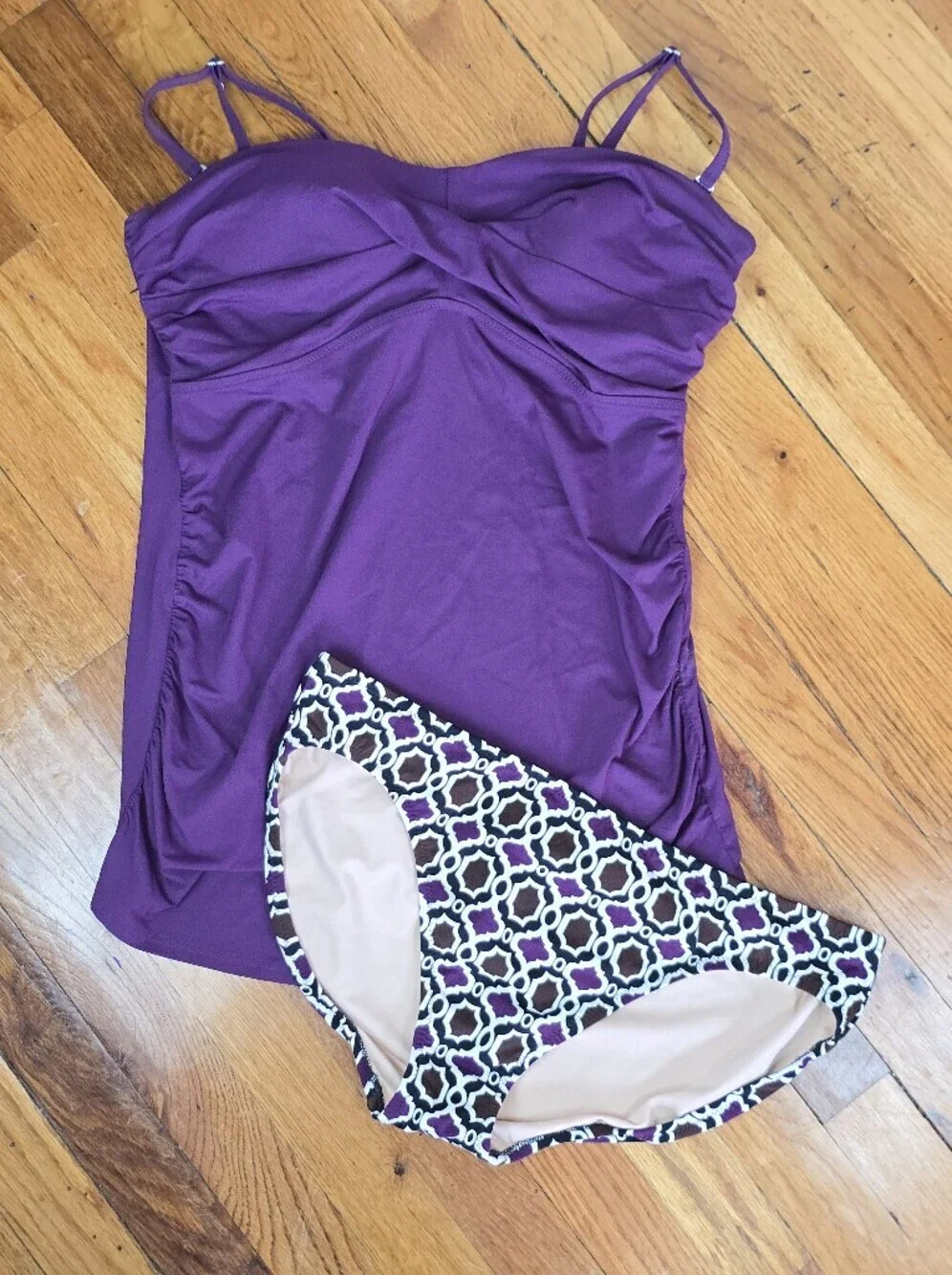 Land's End Purple Two Piece Tankini Set 16